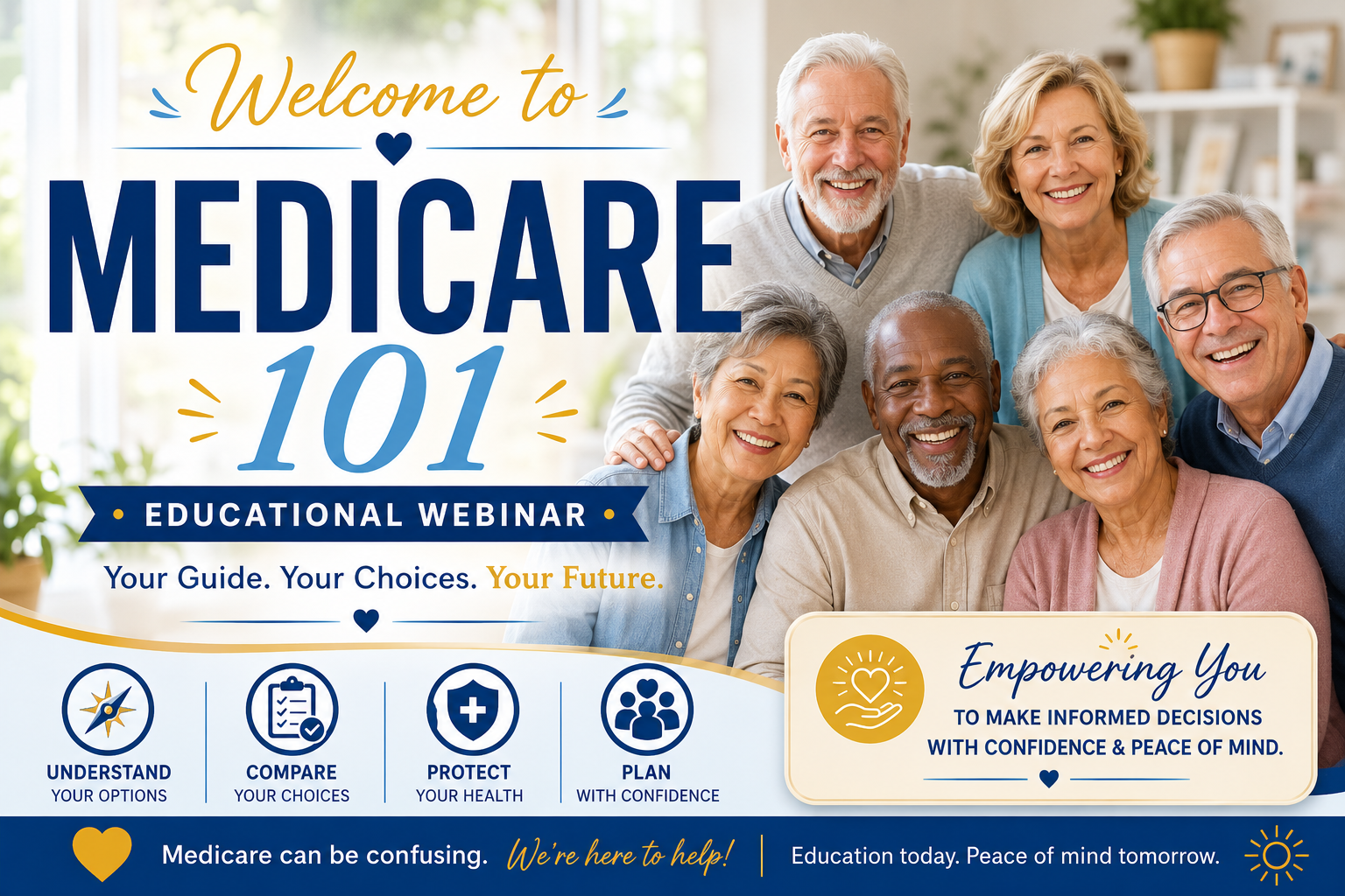 Seniors learning about Medicare together